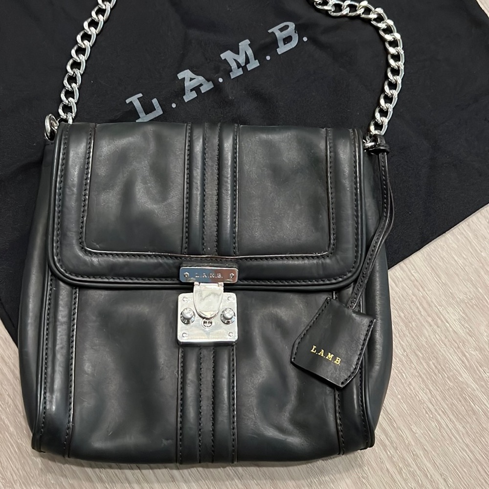 L.A.M.B Genuine Leather Crossbody Purse